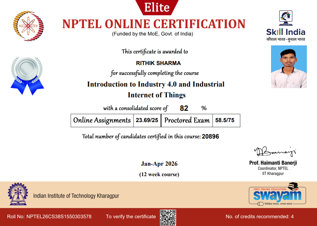 NPTEL Introduction to Industry 4.0 and IoT